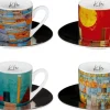 Ars mundi 4 Espressotassen mit Künstlermotiven im Set nach Klee