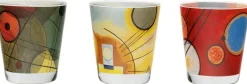 Ars mundi 3 Glas-Windlichter mit Künstlermotiven im Set nach Kandinsky