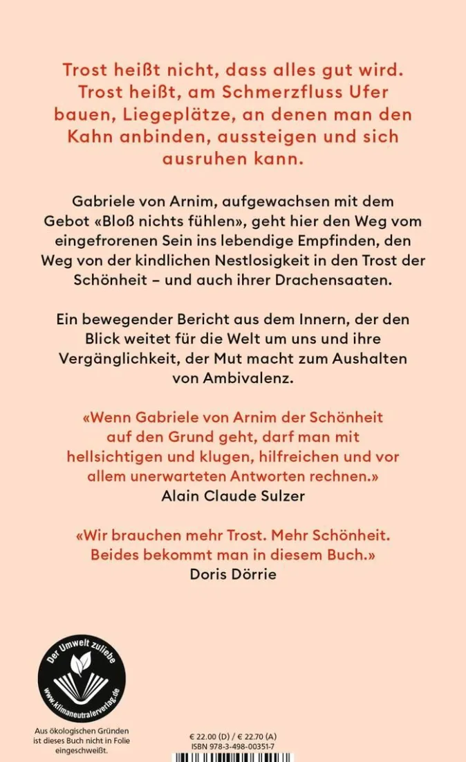 ZEIT Buchhandlung Arnim, G: Trost der Schönheit