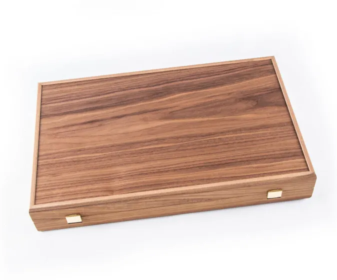 Kinder MANOPOULOS Backgammon, Schwarzeiche mit Walnussintarsien