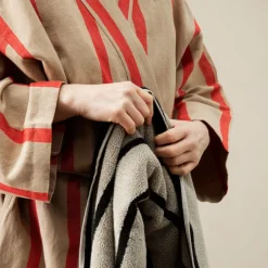 ferm LIVING Bademantel »Field«, Baumwolle & Leinen