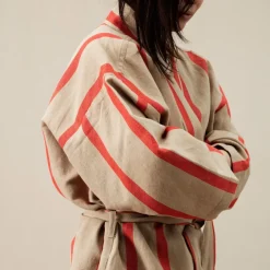 ferm LIVING Bademantel »Field«, Baumwolle & Leinen