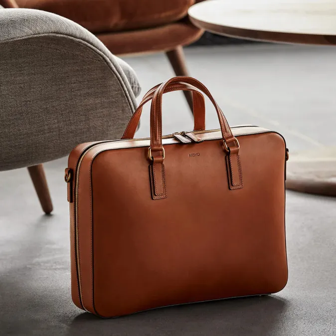 MISMO Businesstasche »MORRIS«, Naturbraun
