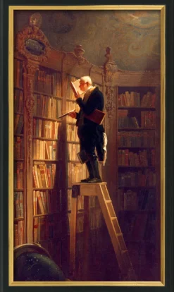 Ars mundi Carl Spitzweg: Bild »Der Bücherwurm« (um 1850)