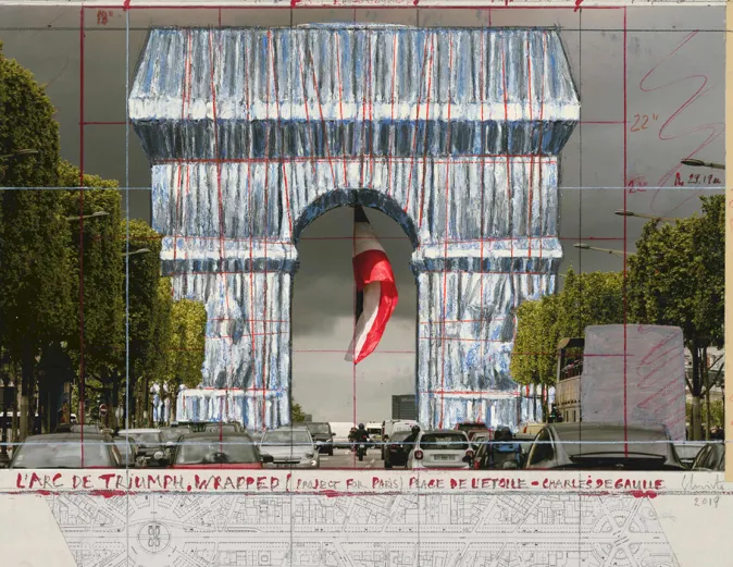 Christo : Arc de Triomphe IV, Project for Paris