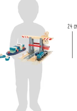 Kinder Small Foot Container Terminal mit Zubehör