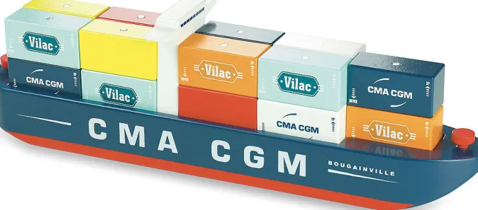 Kinder VILAC Containerschiff aus Holz »ity«