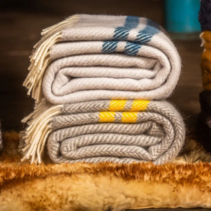 Tweedmill Decke »Fishbone«, 2 Streifen