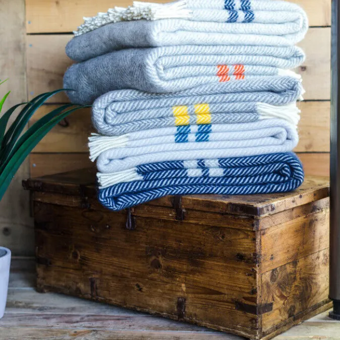 Tweedmill Decke »Fishbone«, 2 Streifen