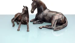 Ars mundi Diekemper, Annette: 2 Skulpturen »Araber-Stute mit Fohlen« im Set
