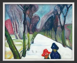 Ars mundi Edvard Munch: ​ Bild »Allee im Schneegestöber« (1906)