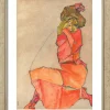 Ars mundi Egon Schiele: Bild »Kniende in orange-rotem Kleid«, 1910