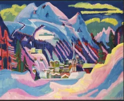 Ars mundi Ernst Ludwig Kirchner: Bild ​»Davos im Winter«, 1923