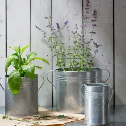 Garden Trading 3er-Set Pflanztöpfe aus verzinktem Stahl