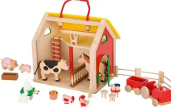 Kinder GOKI Farmhaus im Koffer mit Zubehör