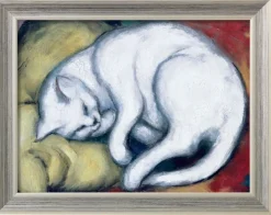 Ars mundi Franz Marc: Bild »Die weiße Katze« (Kater auf gelbem Kissen) (1912),