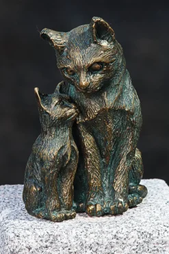 Ars mundi Gartenskulptur »Katze mit Jungem«