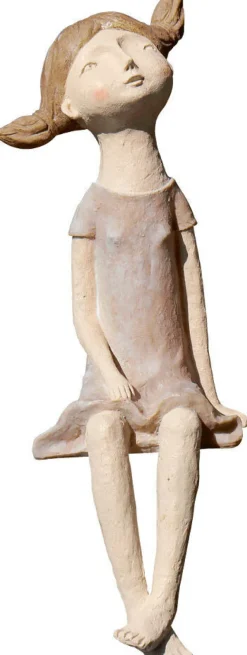 Ars mundi Gartenskulpturen »Kantenhocker-Mädchen«