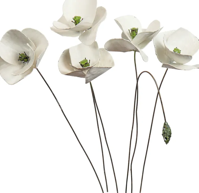 Ars mundi Gartenstecker »Weißer Mohn«