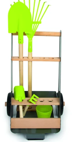 Kinder Small Foot Gartentrolley mit Werkzeug-Set für Kinder