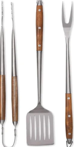 Garden Trading Grillbesteck (3er Set) aus Akazienholz