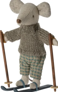 Kinder Maileg Großer Bruder Wintermaus mit Ski