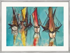 Ars mundi Heino Breilmann: Bild »Boote vor Anker«, gerahmt​