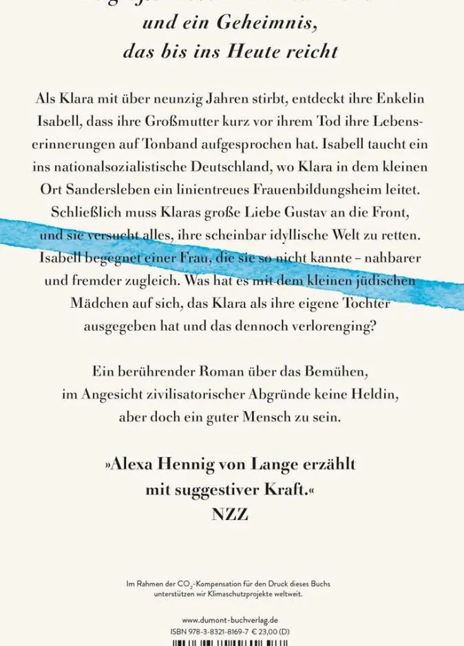 ZEIT Buchhandlung Hennig Von Lange, Alexa: Zwischen den Sommern