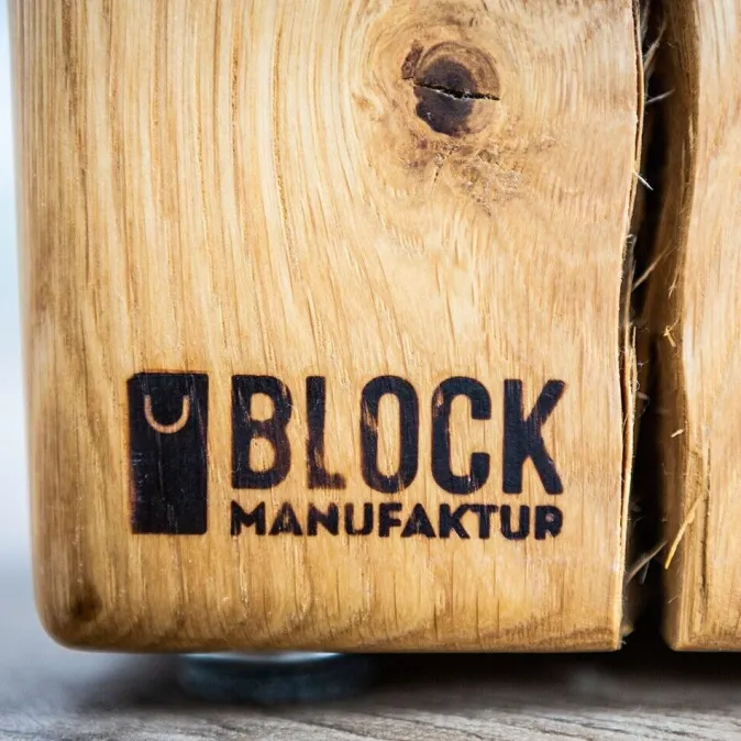 Blockmanufaktur Hoher Eichen-Beistelltisch