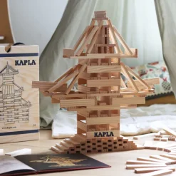 Kinder KAPLA Holzbausteine 280er Kasten, Starterset mit Buch
