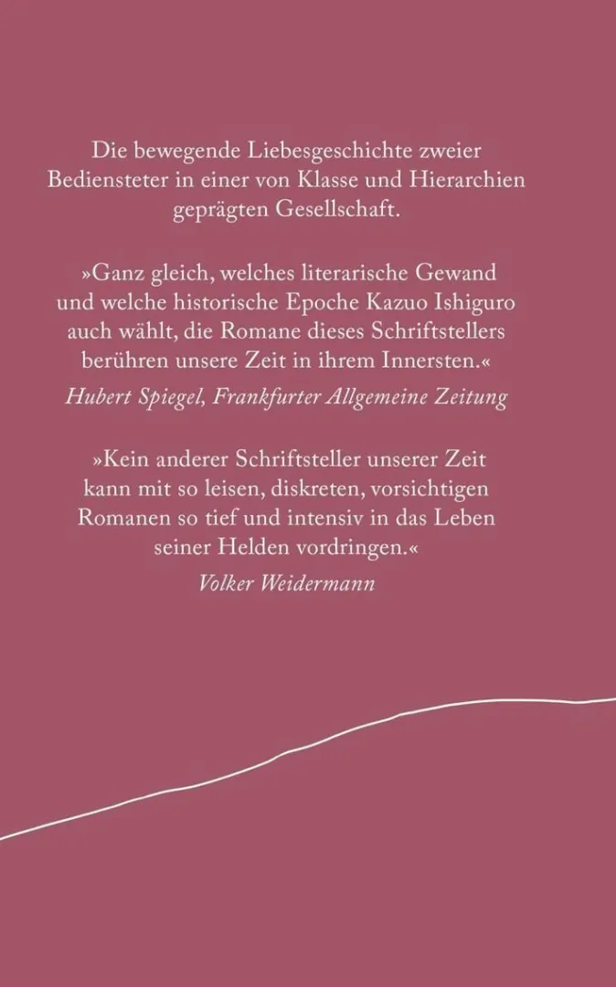 ZEIT Buchhandlung Ishiguro, K: Was vom Tage übrig blieb
