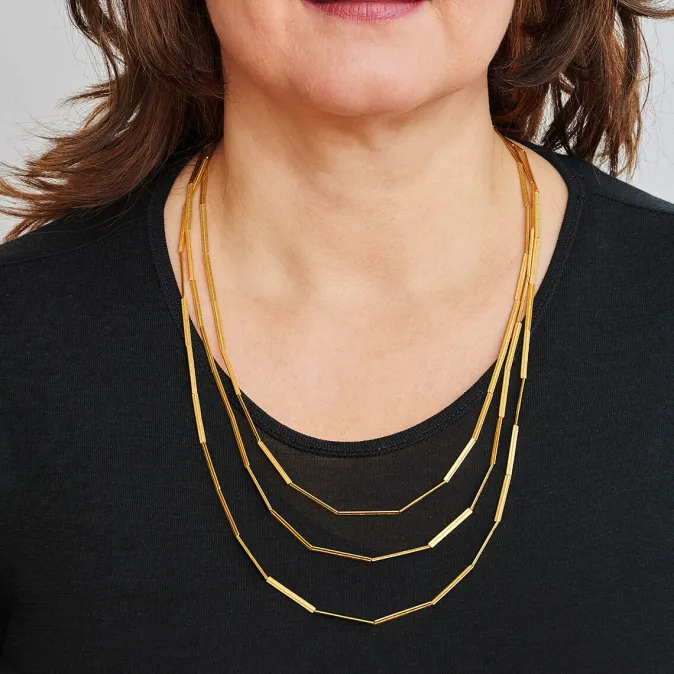 Franziska Rappold Kette »Streifen«, goldplattiert