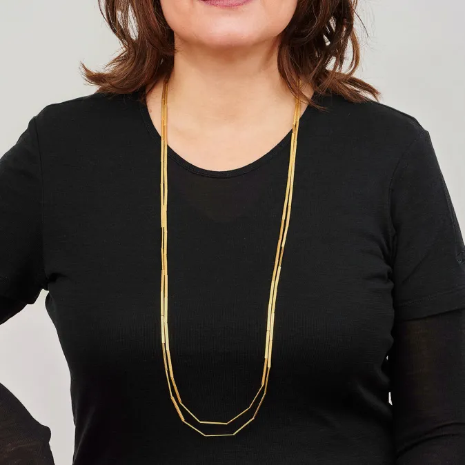 Franziska Rappold Kette »Streifen«, goldplattiert