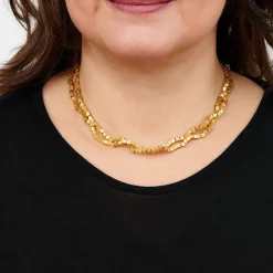 Franziska Rappold Kette »Würfel«, goldplattiert