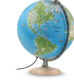 Kinder Räthgloben Kinder-Leuchtglobus Atmosphere Family silver 2.0