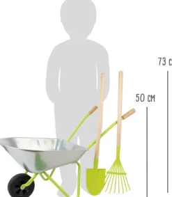 Kinder Small Foot Kinder-Schubkarre mit Gartenwerkzeug