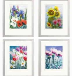 Ars mundi Kremkau, Christine: 4 Blumenbilder im Set