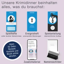 Kinder Culinario Mortale Krimi-Dinner Spiel »Schatten über Landsitz Hagenberg«