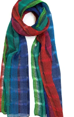 Ulrike Isensee DS Leinenschal buntgestreift