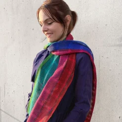 Ulrike Isensee DS Leinenschal buntgestreift