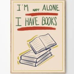 The Poster Club Leyva, Marta: »I Have Books«, mit Rahmung