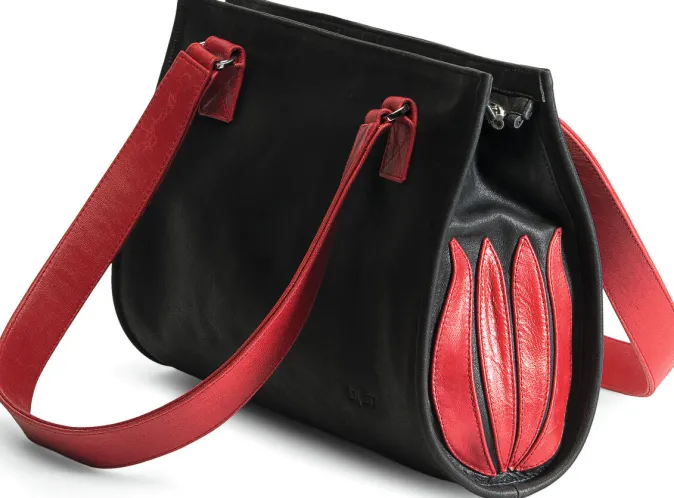 Ars mundi Linde Van der Poel: Handtasche »Black and Red Tulip«