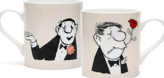 Ars mundi Loriot: 2 Becher mit Künstlermotiven »Rosenkavalier« & »Conférencier« im Set, Porzellan