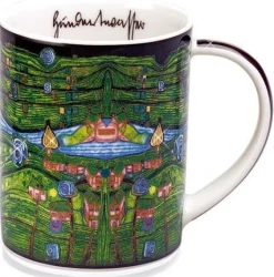 Ars mundi Magic Mug »Grass for Those Who Cry«, nach Friedensreich Hundertwasser