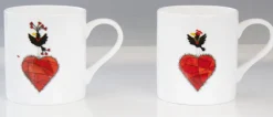 Ars mundi Michael Ferner: ​ 2 Becher »Herzdame« &amp; »Herzkönig« im Set