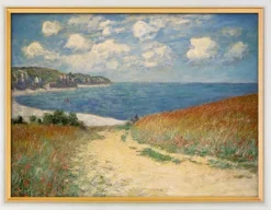 Ars mundi Monet: »Strandweg zwischen den Weizenfeldern« (1882), gerahmt