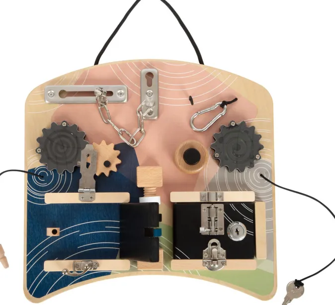 Kinder Small Foot Motorikbrett Schlösser und Rotation