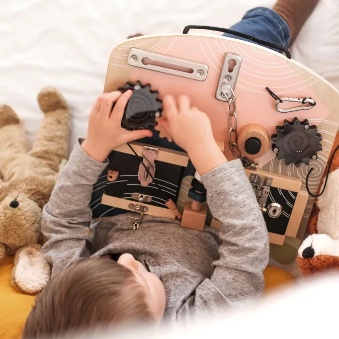 Kinder Small Foot Motorikbrett Schlösser und Rotation