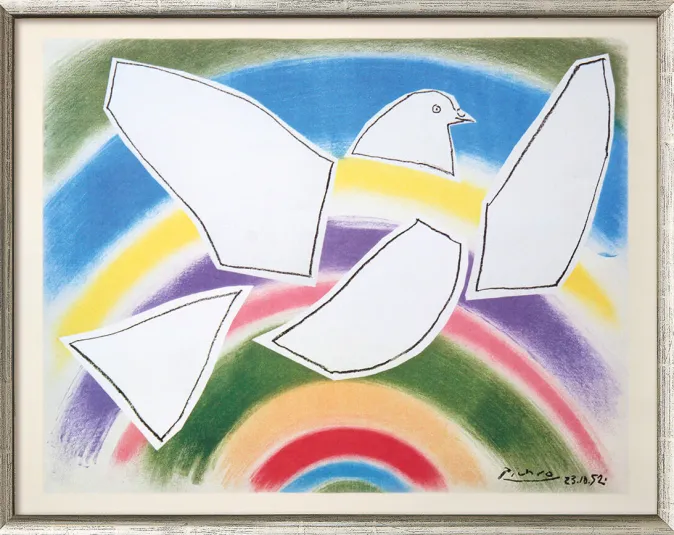 Ars mundi Picasso: »Fliegende Taube im Regenbogen«