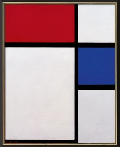 Ars mundi Piet Mondrian: Bild »Komposition No. II, mit Rot und Blau« (1929), gerahmt